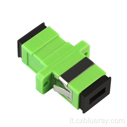 SC/APC Green Color Modalità singola modalità Simplex Fibra Optic SC Adattatore